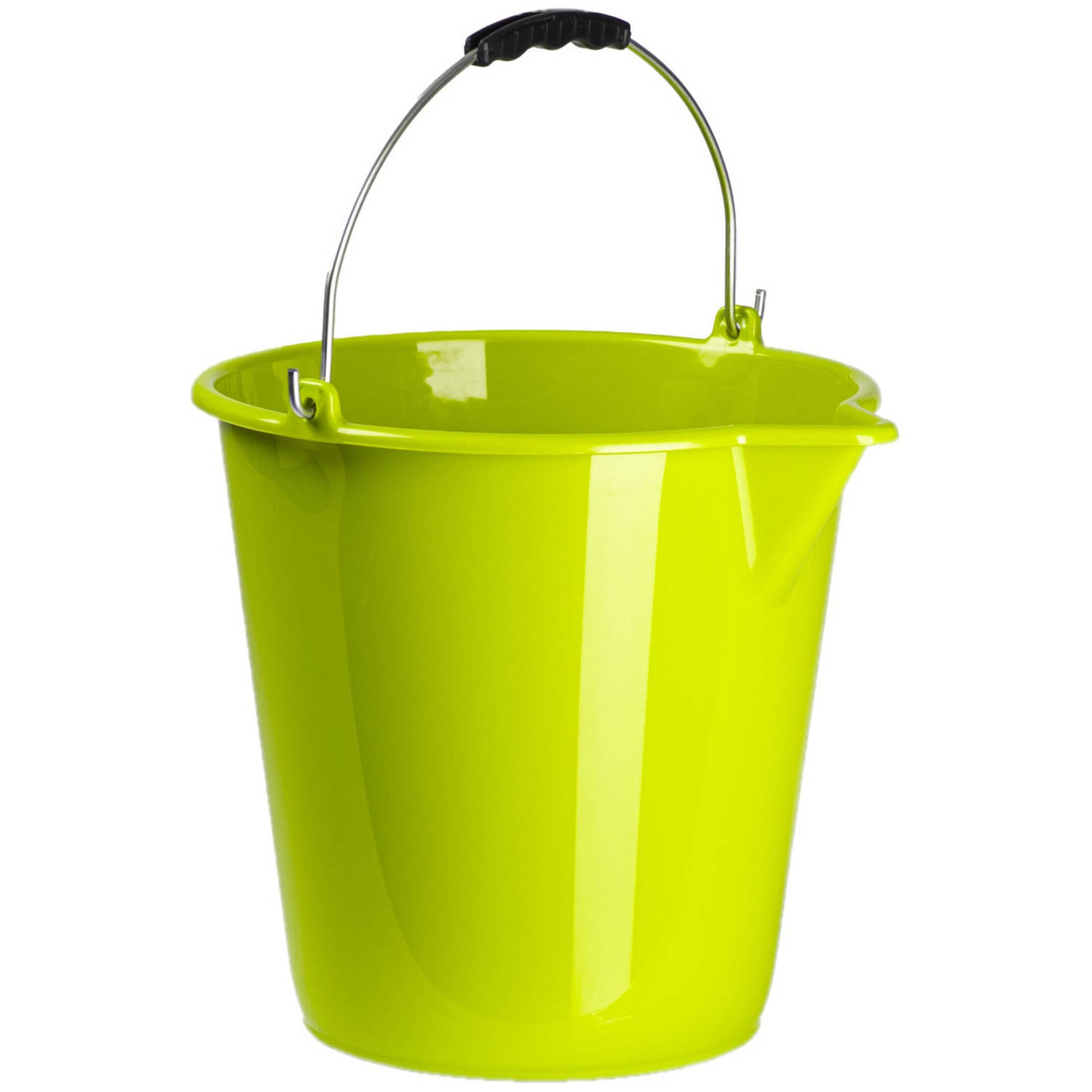 Forte Plastics Kunststof Emmer Met Schenktuit Lime 12 Liter - Emmers - Groen