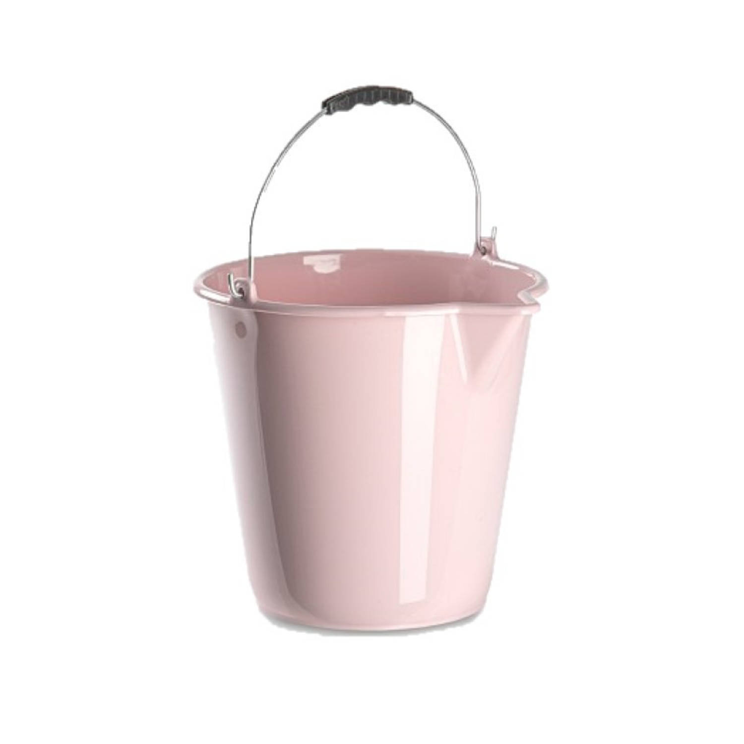 Forte Plastics Kunststof Emmer Met Schenktuit Oud 12 Liter - Emmers - Roze