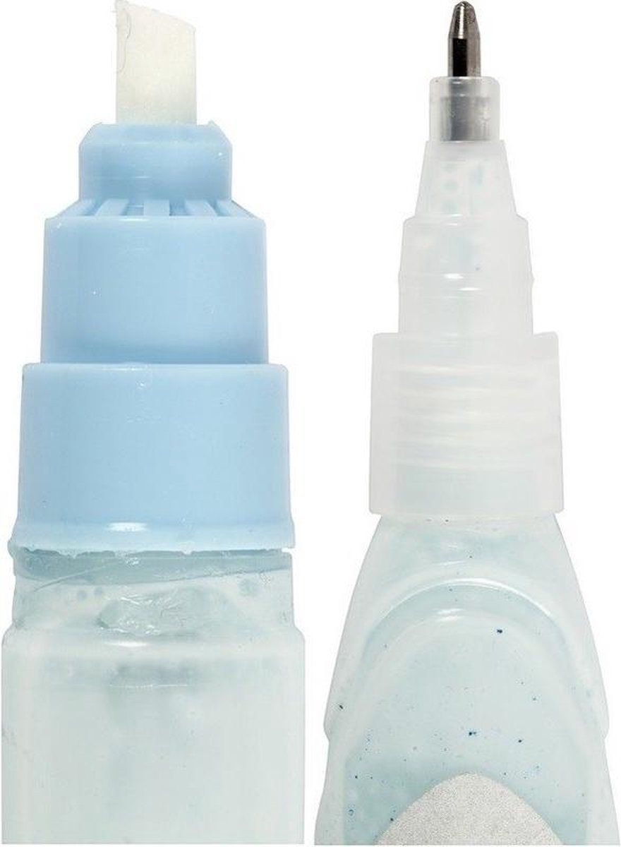 2x Lijmpennen Met Ronde En Platte Punt 10 Gram - Hobbylijm
