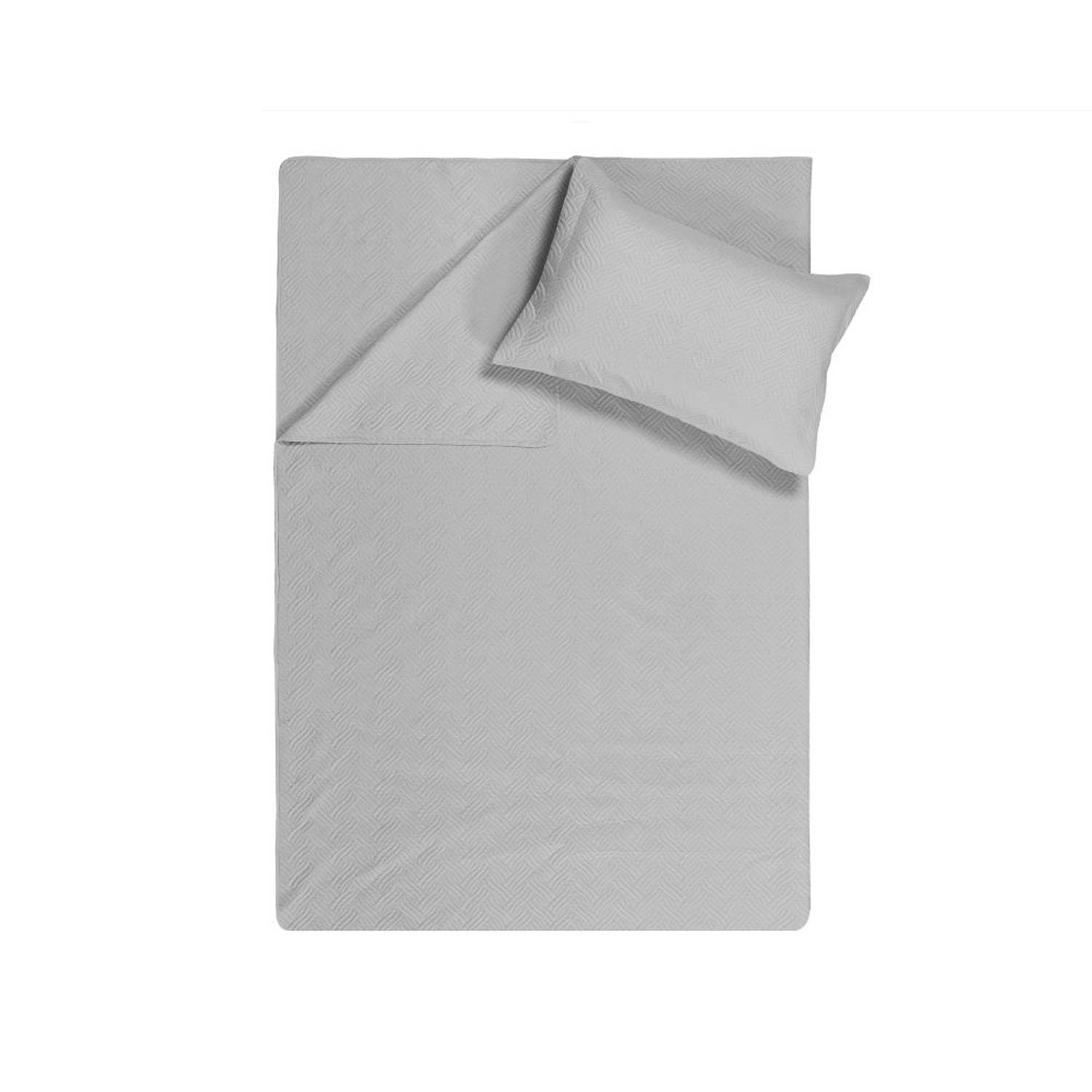 Sleeptime Wave Bedsprei 260x250cm - Silver