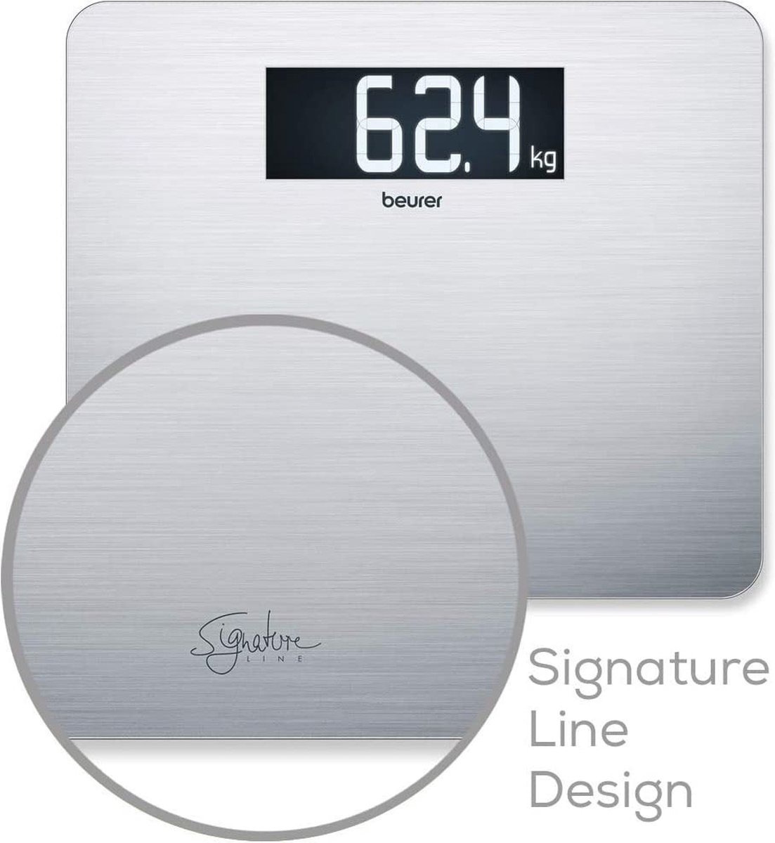 Beurer Signature Line Personenweegschaal Gs 405 Roestvrij Staal - Silver