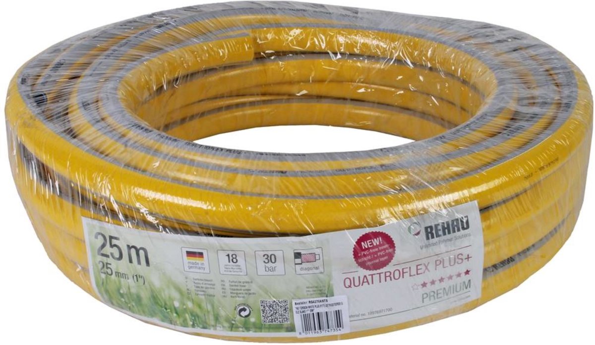 Talen Tools - Gele Tuinslang - 1"" - 50 M - High Twist Resistant System