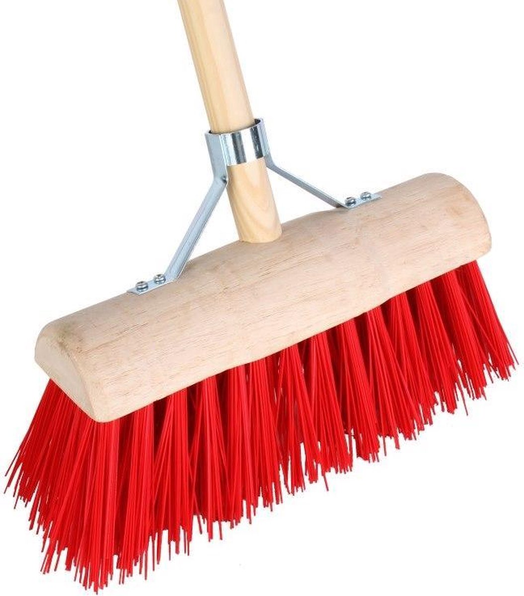 Talen Tools - Bezem - Halfrond - 31 Cm - Rood - Compleet