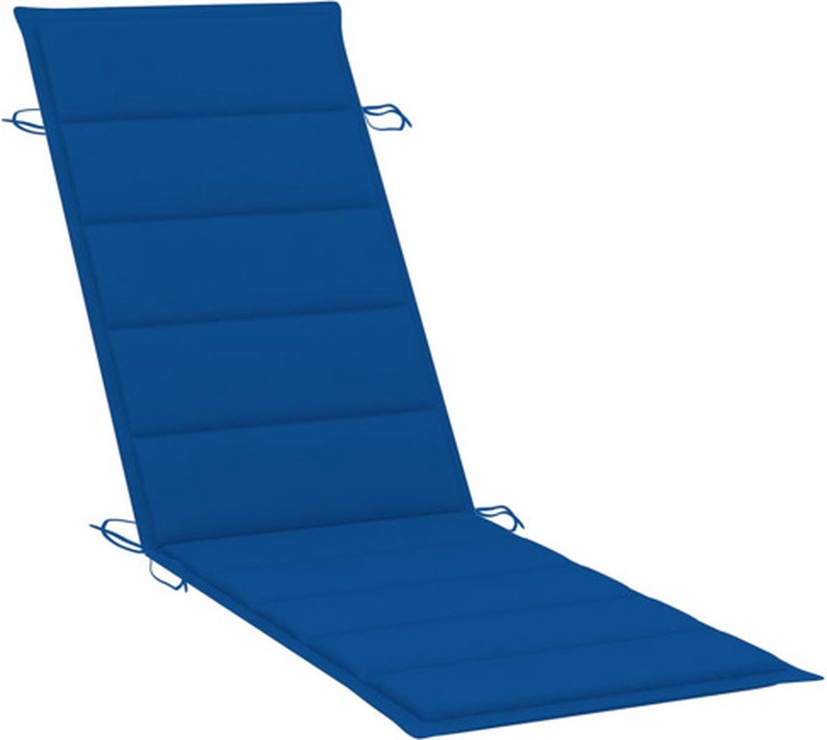 Vidaxl Ligbed Met Tafeltje En Kussen Massief Acaciahout - Blauw