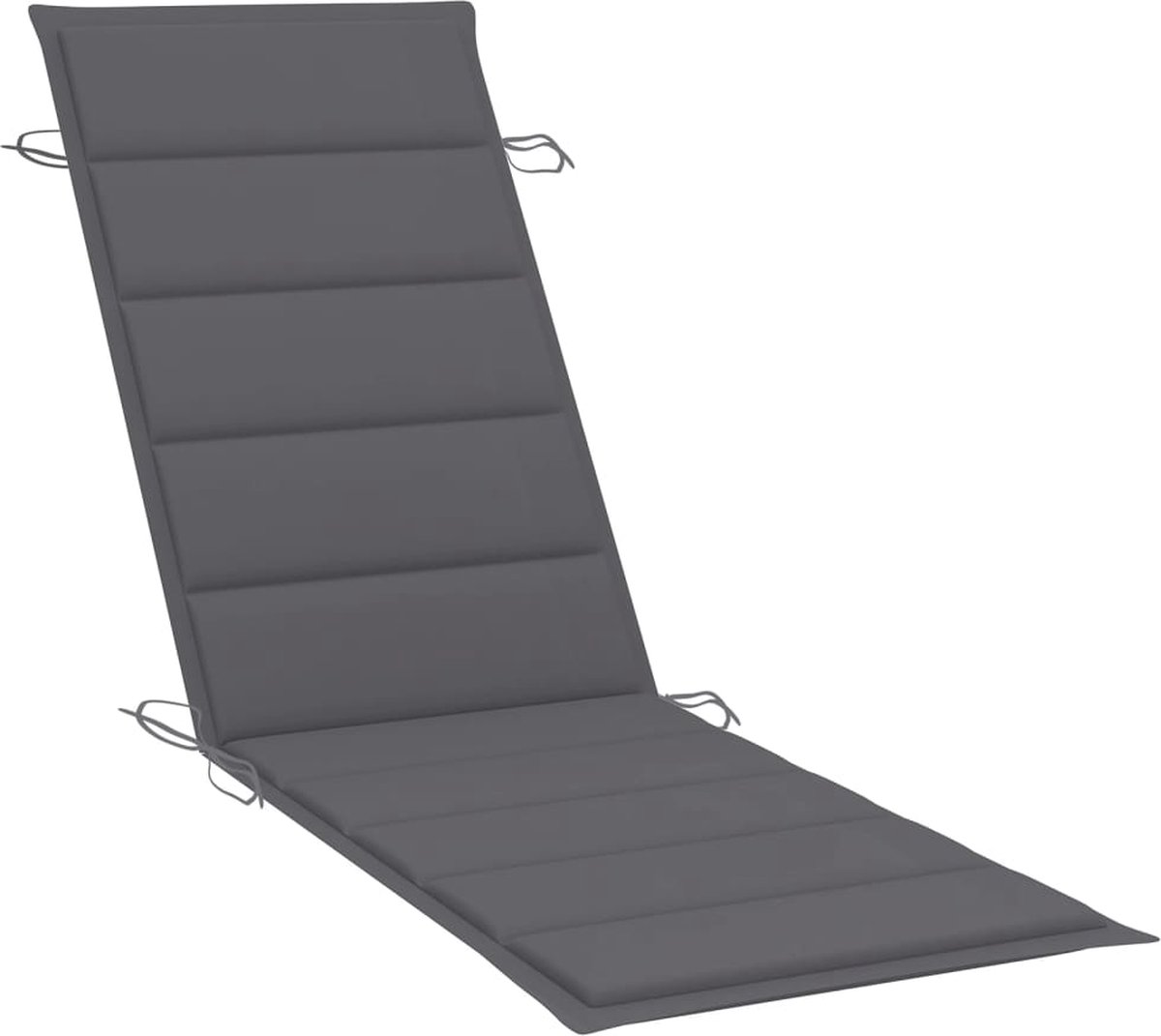 Vidaxl Ligbed Met Tafeltje En Kussen Massief Acaciahout - Grijs