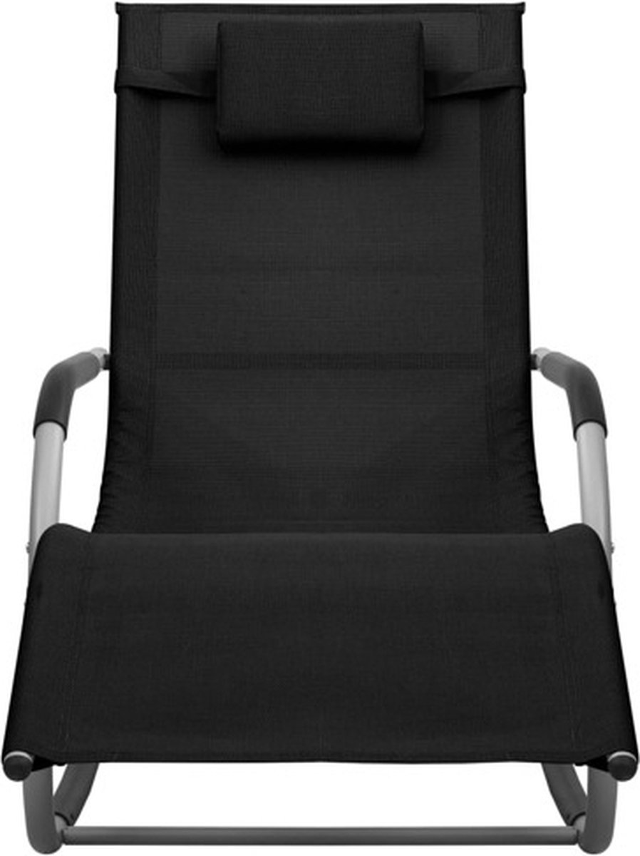 Vidaxl Ligbed Textileen En Grijs - Zwart