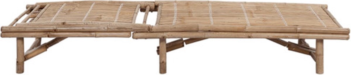 Vidaxl Ligbed Met Kussen Bamboe - Rood