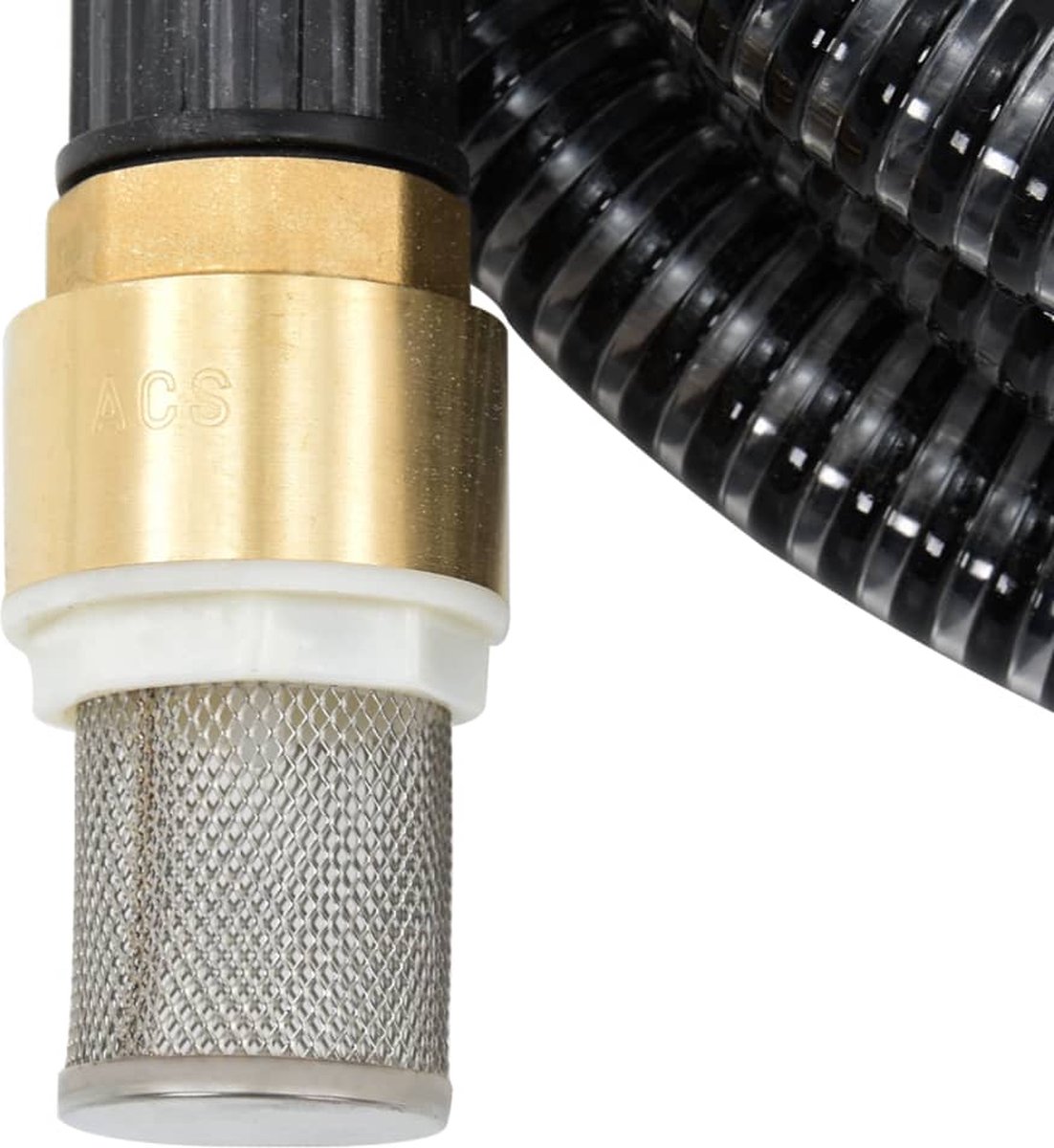 Vidaxl Zuigslang Met Messing Koppelingen 3 M 25 Mm - Zwart
