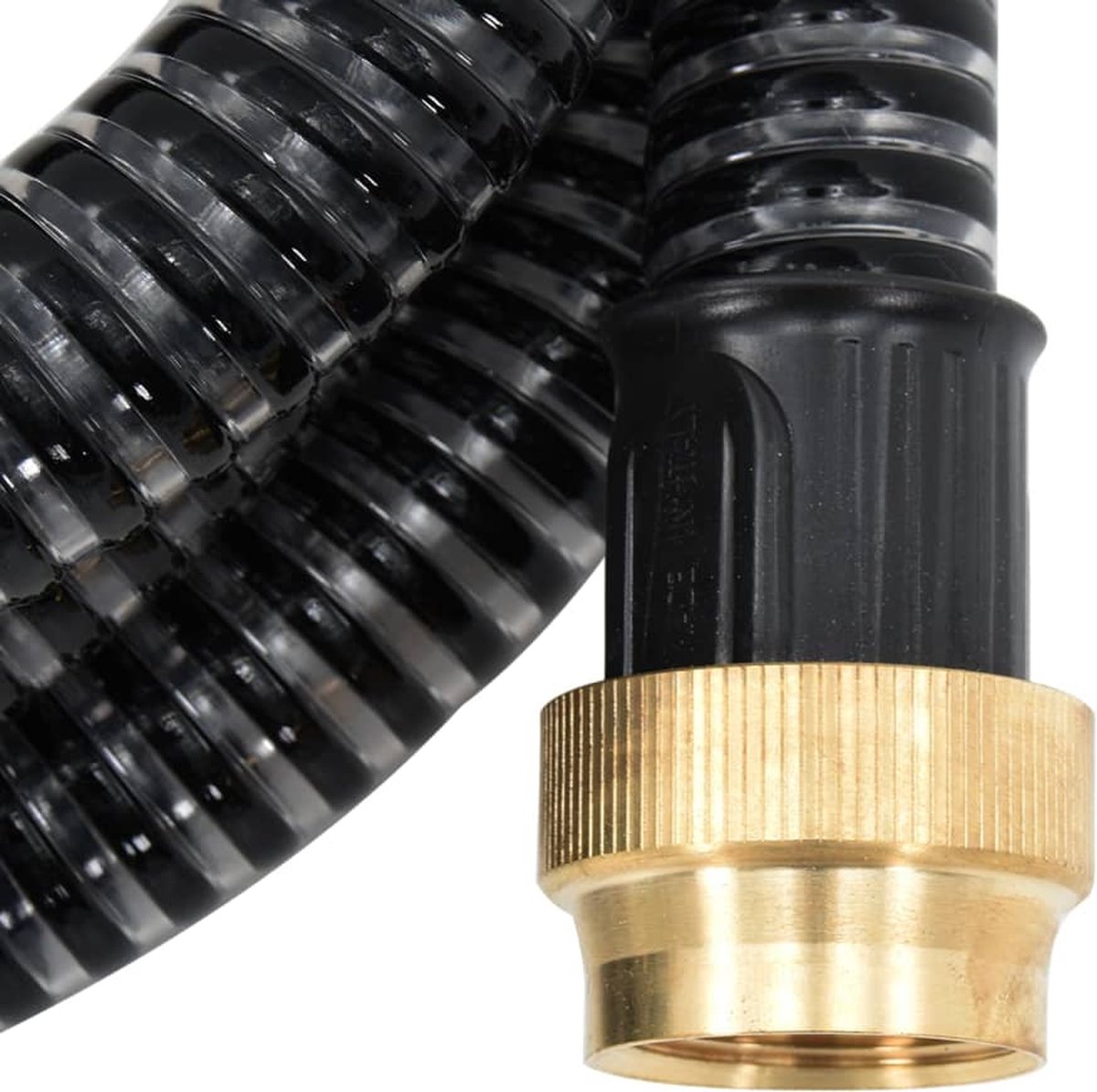Vidaxl Zuigslang Met Messing Koppelingen 3 M 25 Mm - Zwart