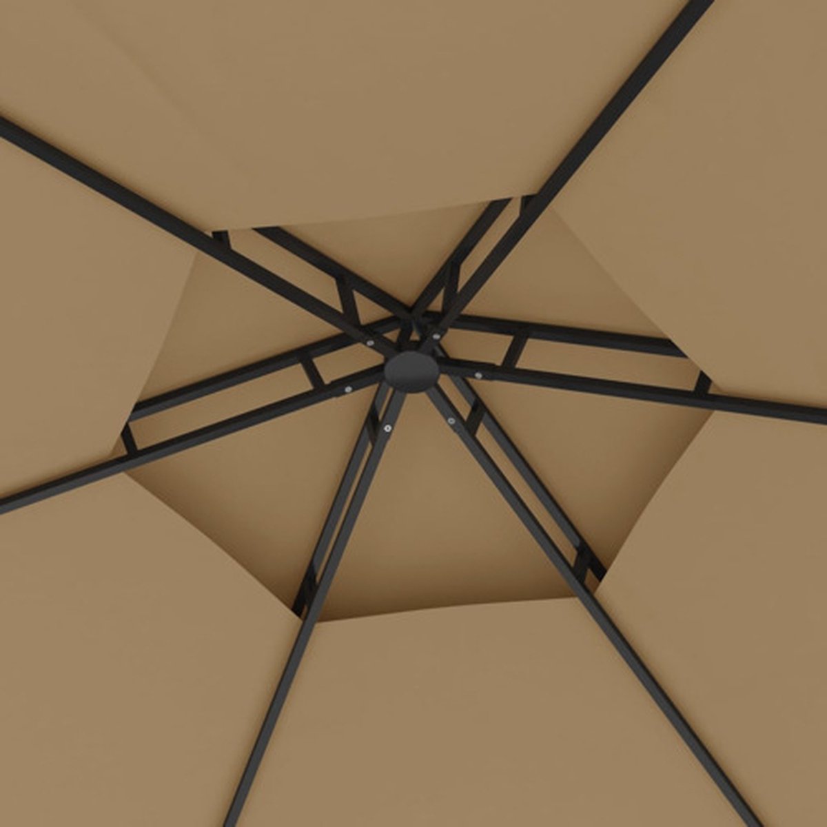 Vidaxl Prieel Met Zijwanden 3,1x2,7 M Taupe