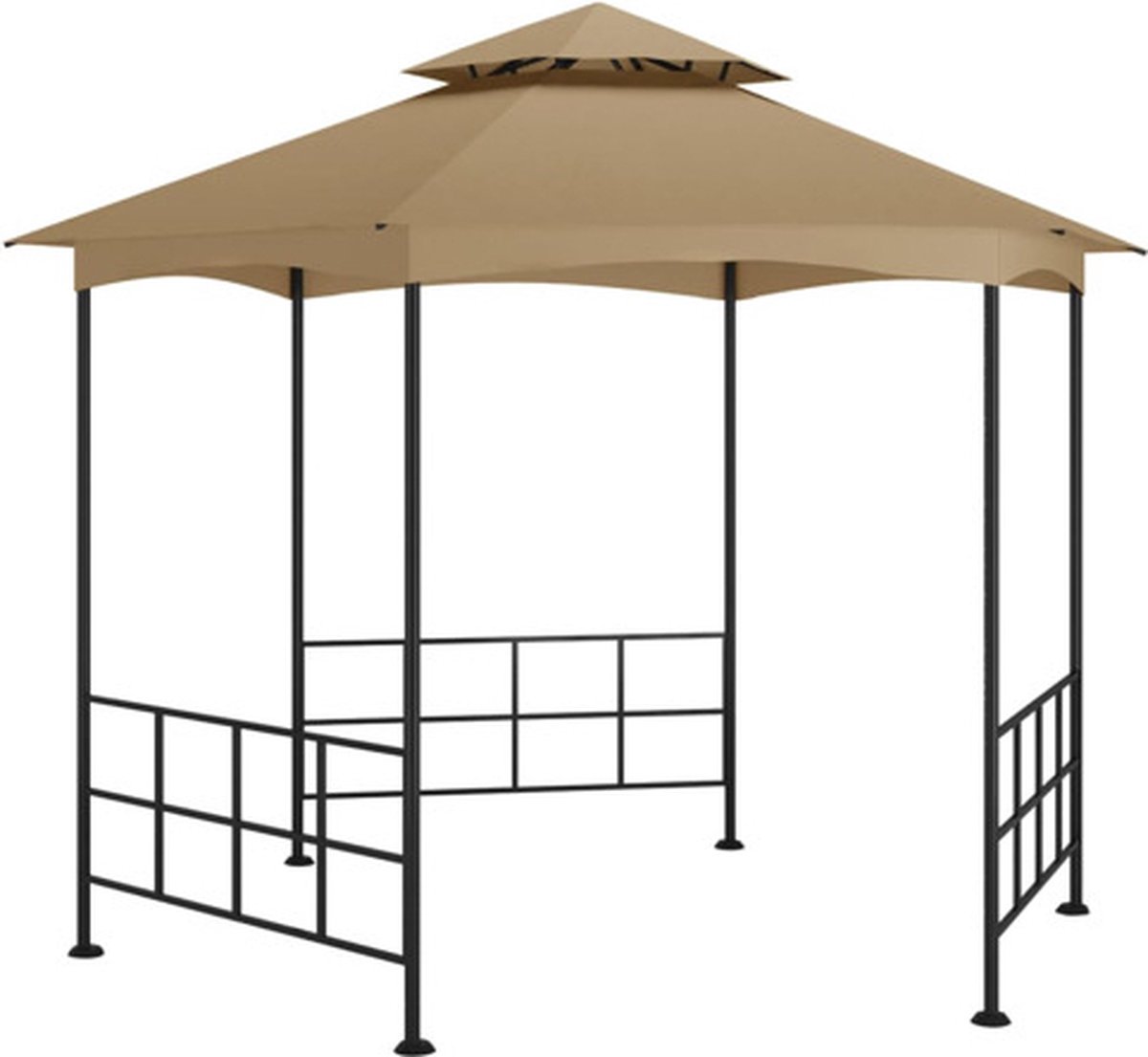 Vidaxl Prieel Met Zijwanden 3,1x2,7 M Taupe