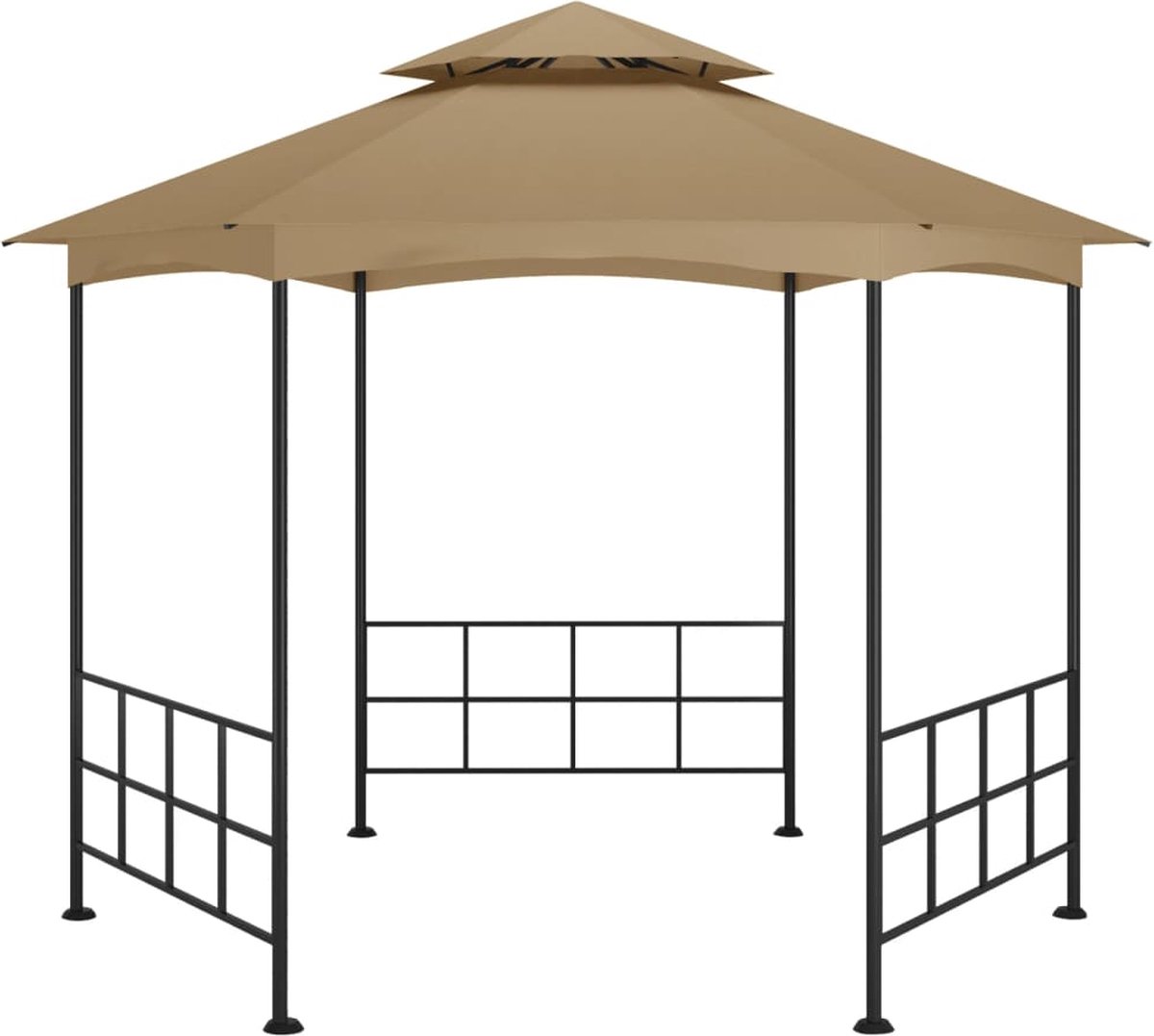Vidaxl Prieel Met Zijwanden 3,1x2,7 M Taupe