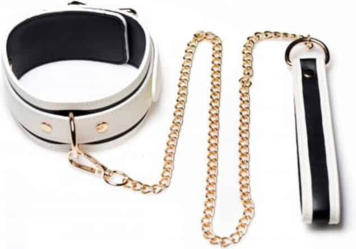 Master Series Kink in the Dark - Glow In De Dark Halsband Met Riem