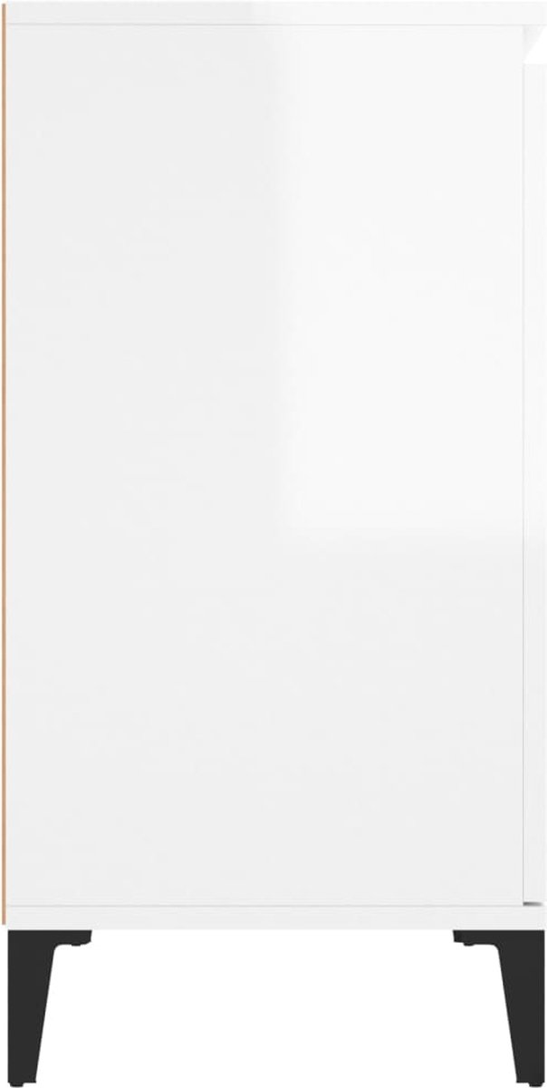 Vidaxl Dressoir 104x35x70 Cm Spaanplaat Hoogglans Wit
