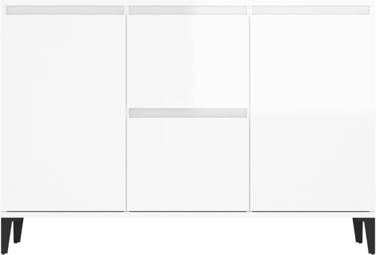 Vidaxl Dressoir 104x35x70 Cm Spaanplaat Hoogglans Wit