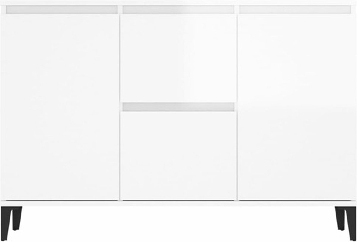 Vidaxl Dressoir 104x35x70 Cm Spaanplaat Hoogglans Wit