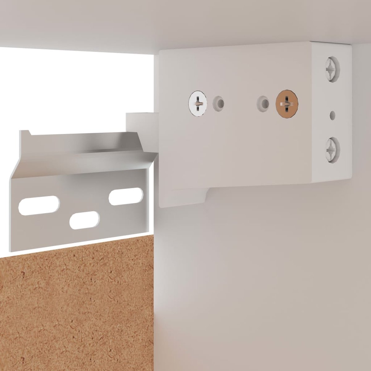 Vidaxl Hanghoekkast 57x57x60 Cm Spaanplaat Hoogglans - Grijs