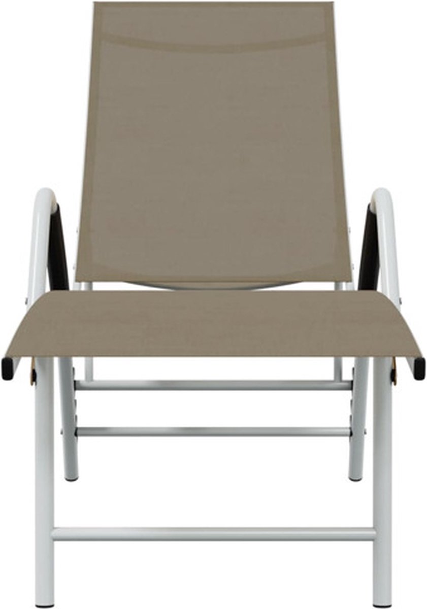 Vidaxl Ligbed Textileen En Aluminium Taupe