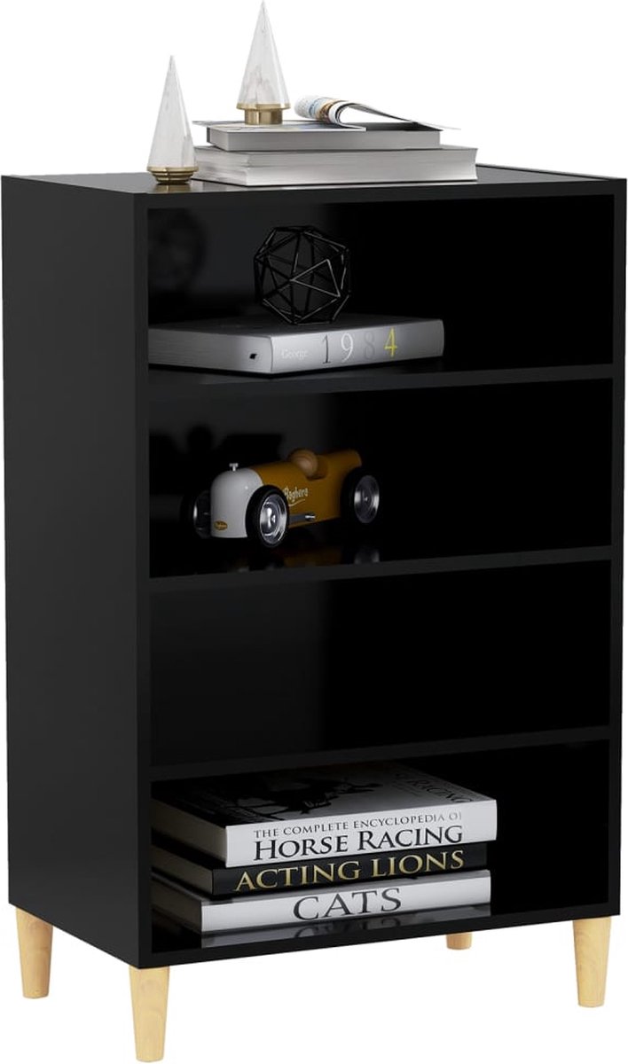 Vidaxl Dressoir 57x35x90 Cm Spaanplaat - Zwart