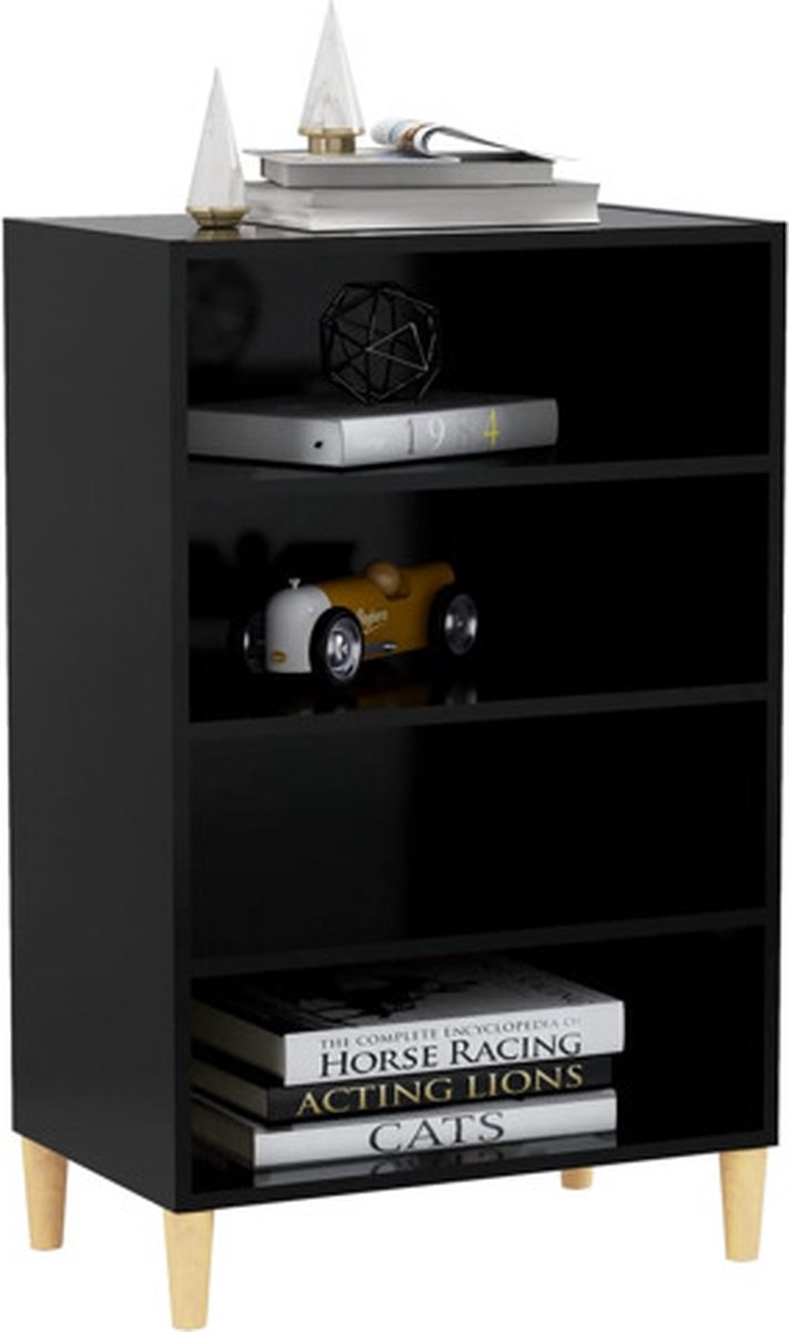 Vidaxl Dressoir 57x35x90 Cm Spaanplaat - Zwart