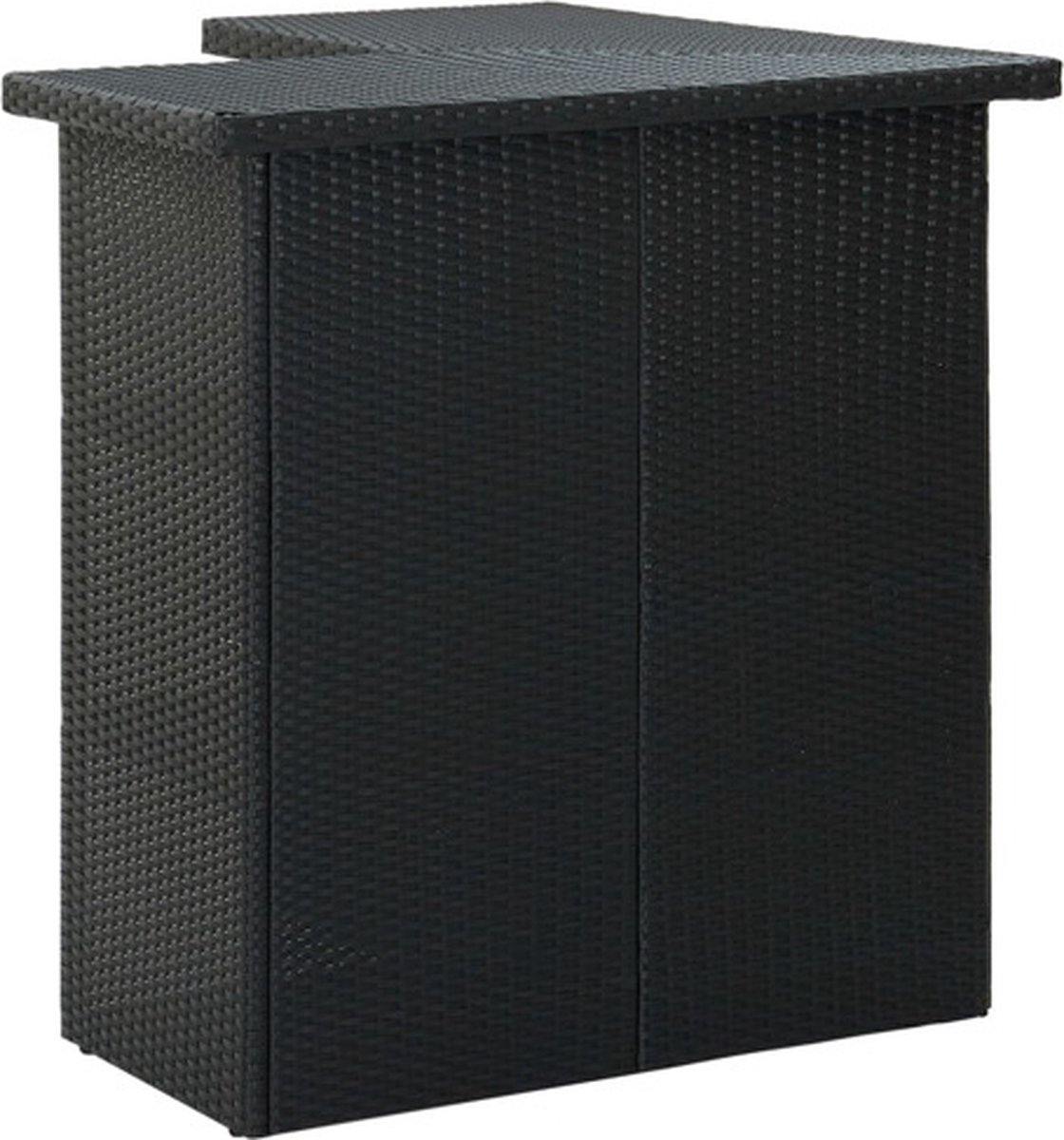 Vidaxl Hoekbartafel 100x50x105 Cm Poly Rattan - Zwart