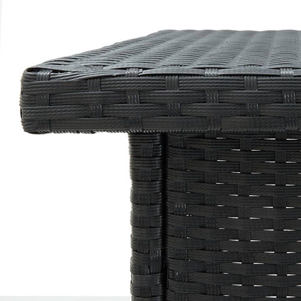 Vidaxl Hoekbartafel 100x50x105 Cm Poly Rattan - Zwart