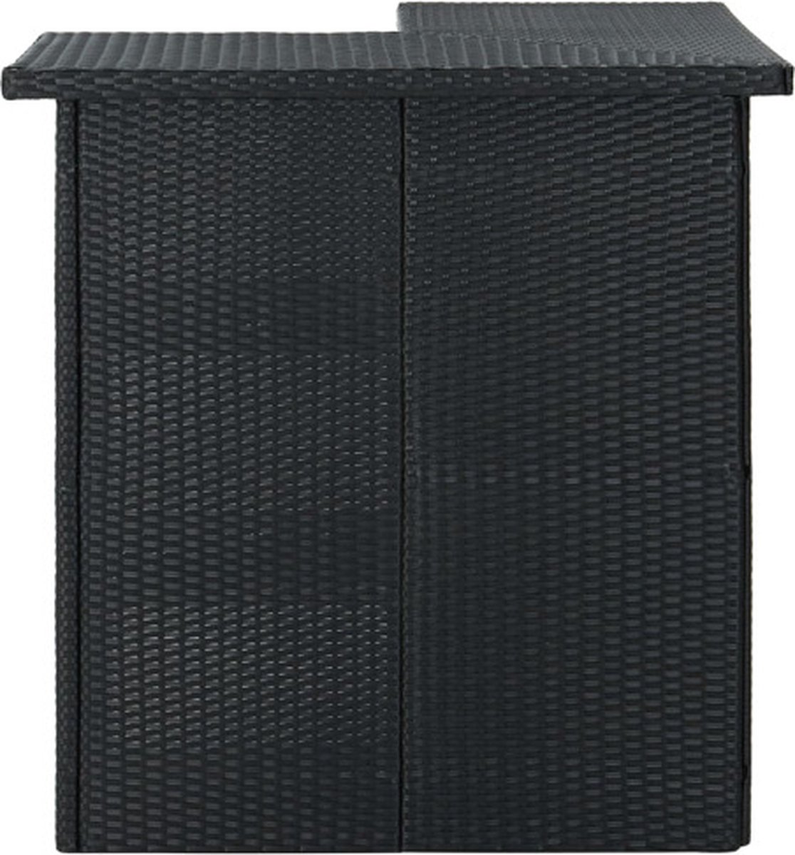 Vidaxl Hoekbartafel 100x50x105 Cm Poly Rattan - Zwart