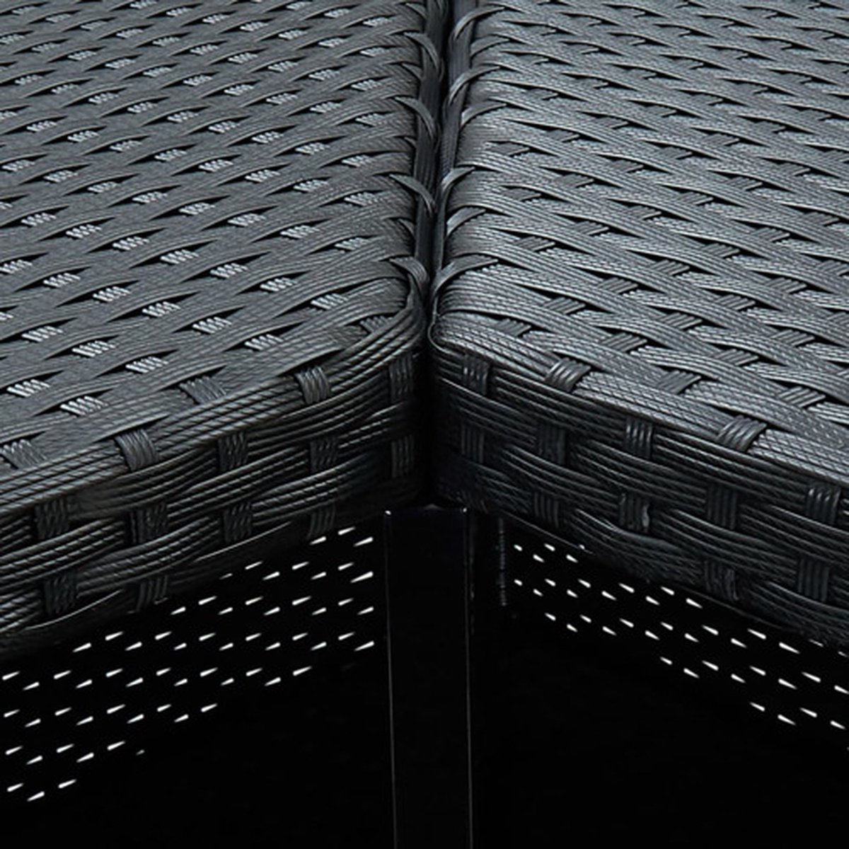 Vidaxl Hoekbartafel 100x50x105 Cm Poly Rattan - Zwart