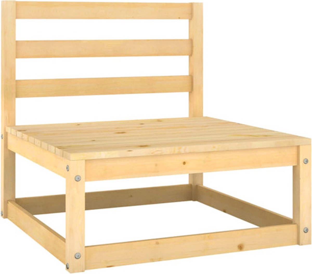 Vidaxl Tuinbank 4-zits Massief Grenenhout - Bruin