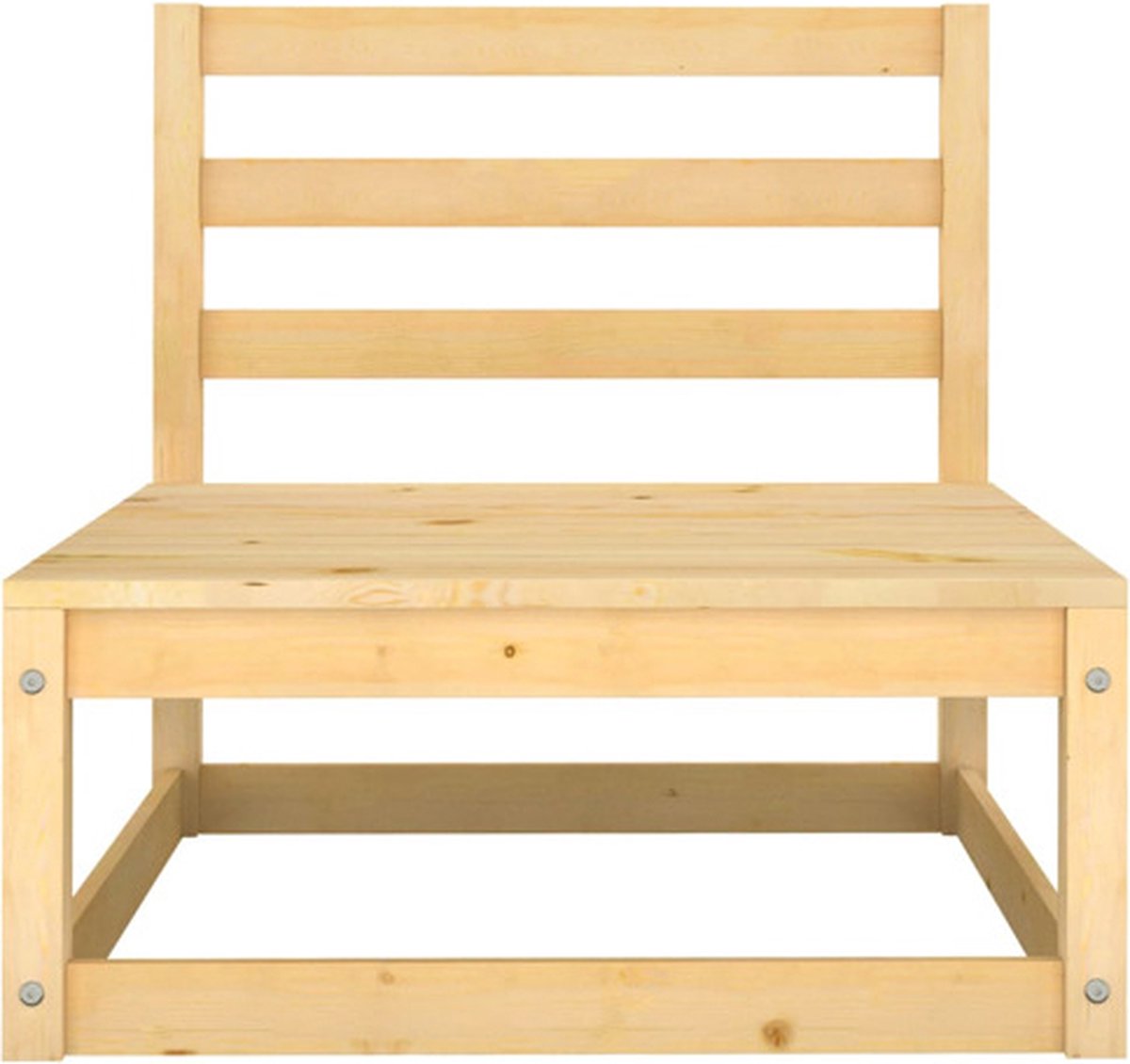 Vidaxl Tuinbank 4-zits Massief Grenenhout - Bruin