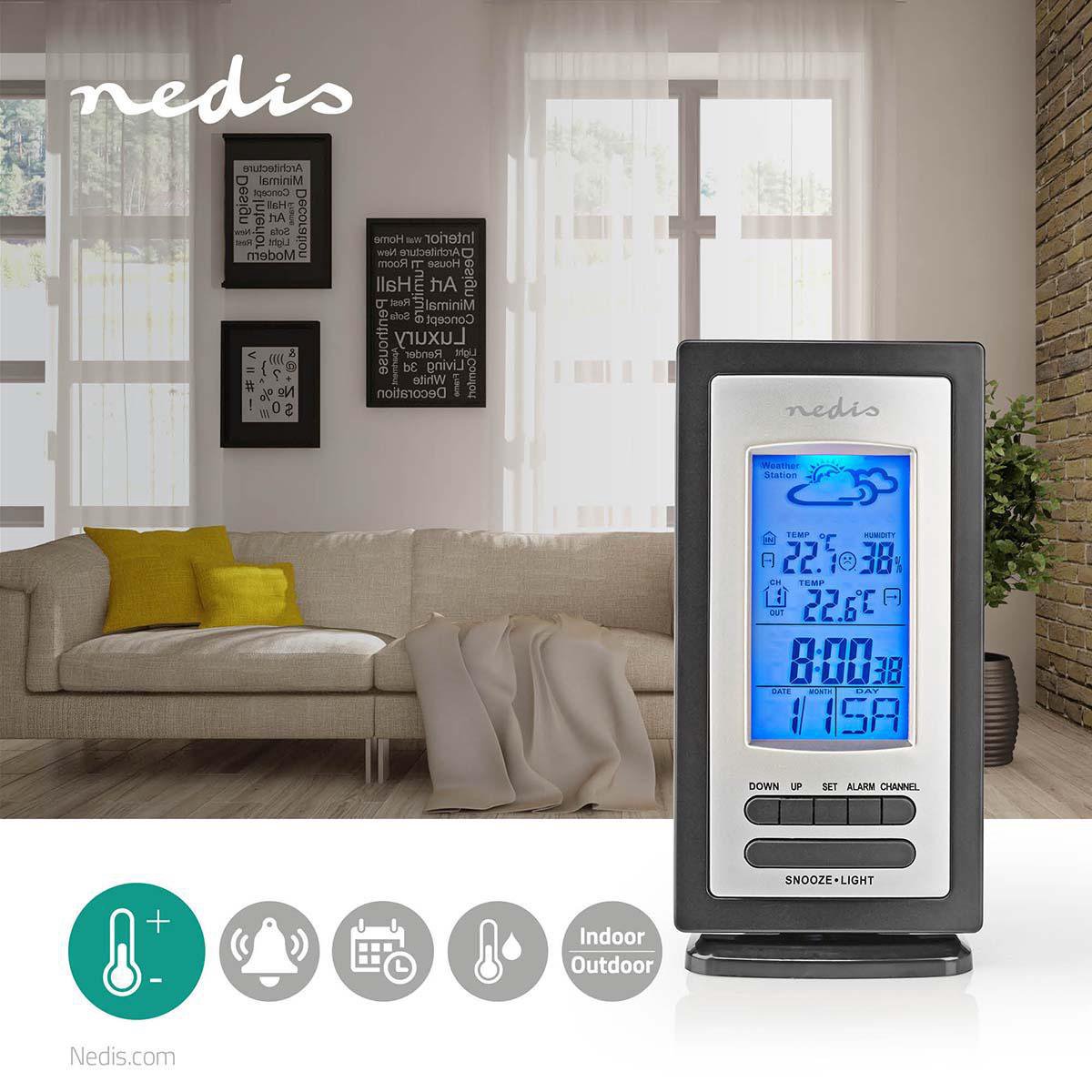Nedis Weerstation - West201gy - Zwart