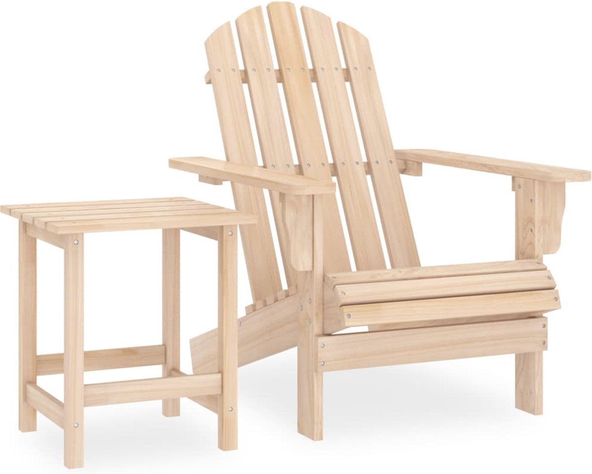 Vidaxl Tuinstoel Adirondack Met Tafel Massief Vurenhout