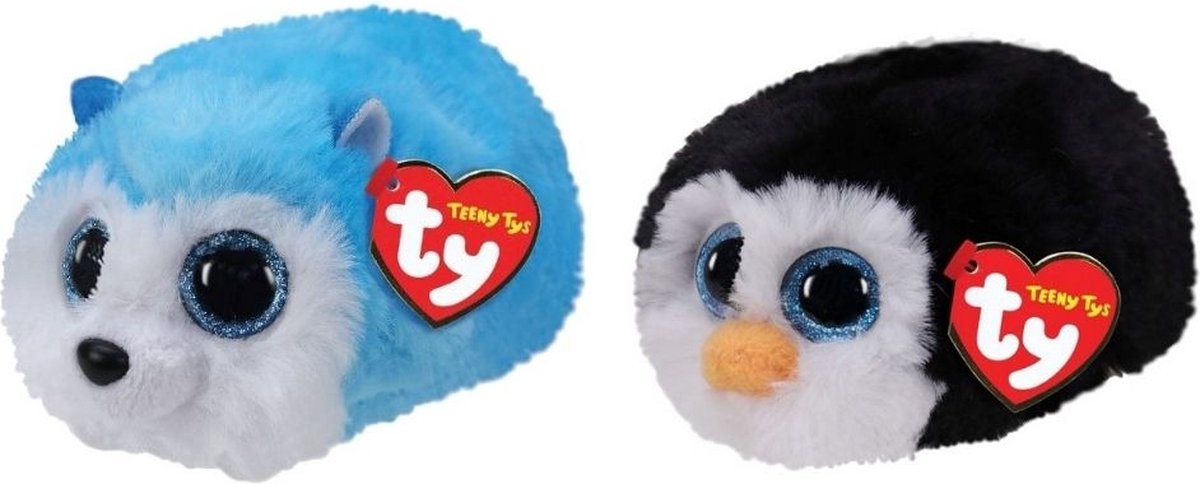 ty - Knuffel - Teeny &apos;s - Slush Husky & Waddles Penguin