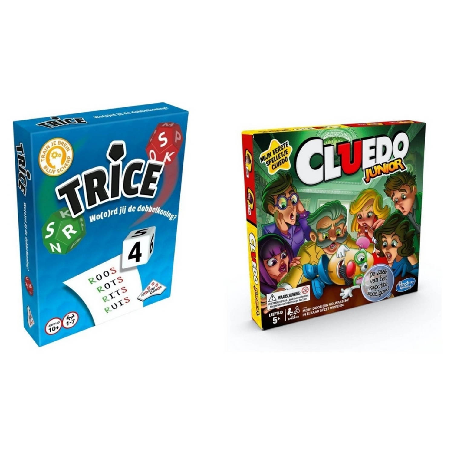 Hasbro Spellenbundel - 2 Stuks - Trice & Cluedo Junior