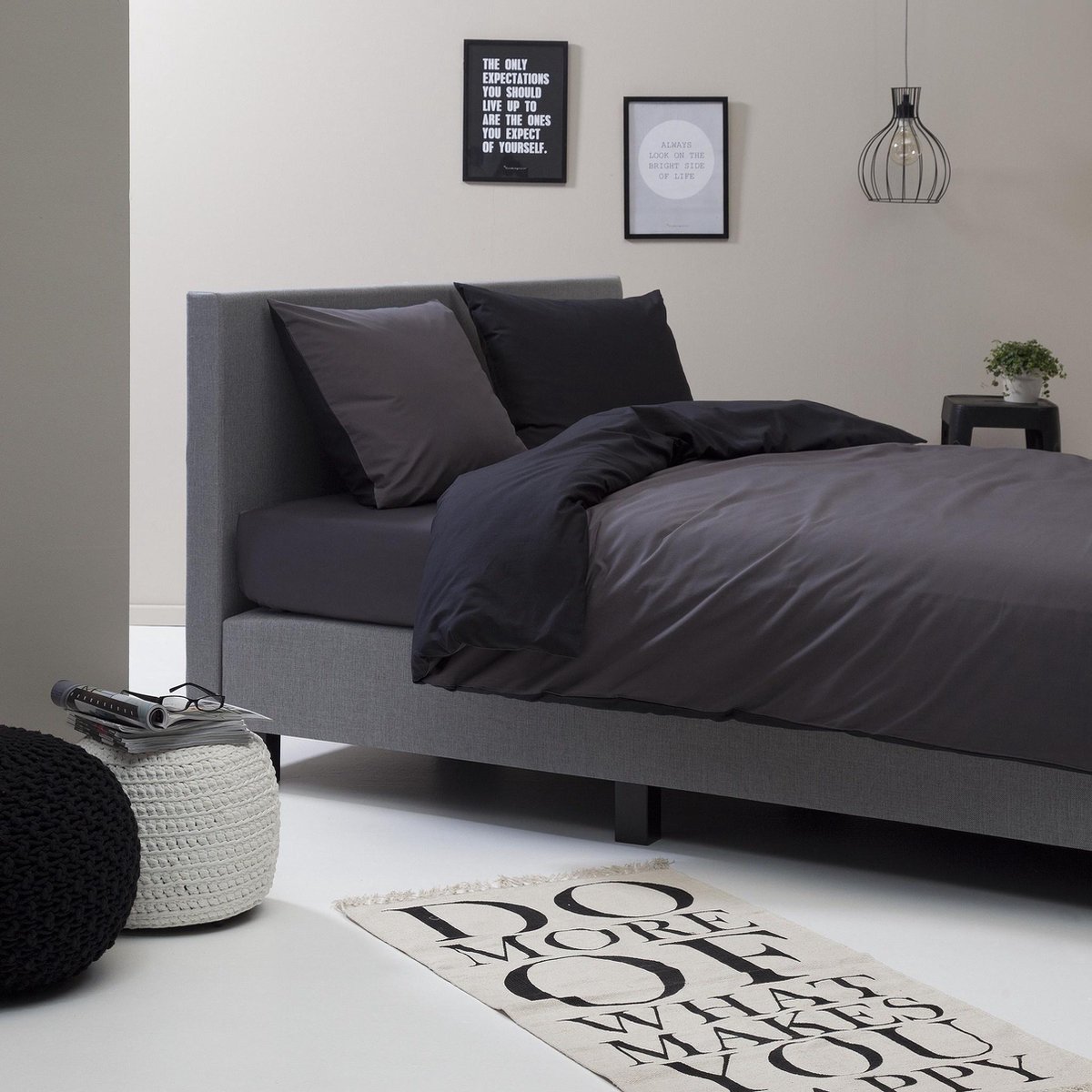 Ten Cate Katoenen Double Face Lits-jumeaux Dekbedovertrek - 240x200/220 - Sevilla - Grijs