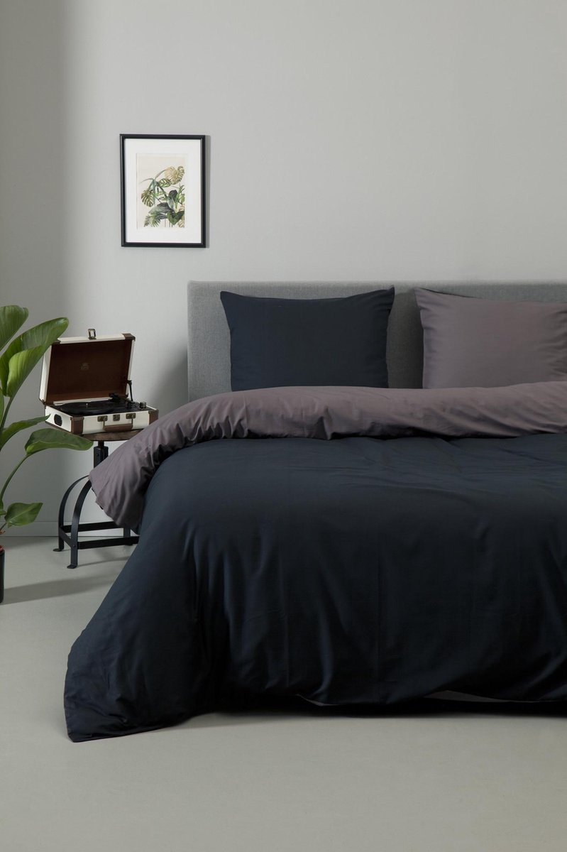 Ten Cate Katoenen Double Face Lits-jumeaux Dekbedovertrek - 240x200/220 - Sevilla - Grijs