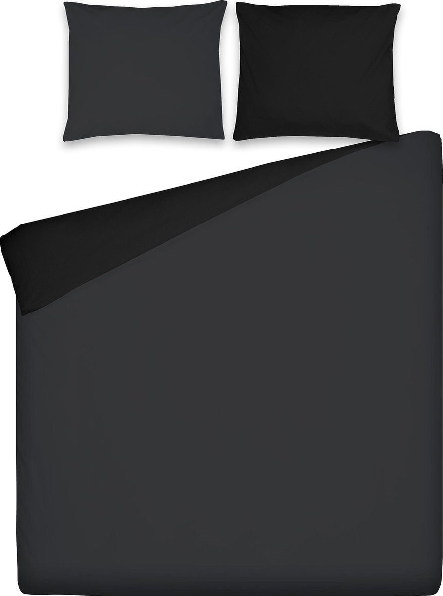 Ten Cate Katoenen Double Face Lits-jumeaux Dekbedovertrek - 240x200/220 - Sevilla - Grijs