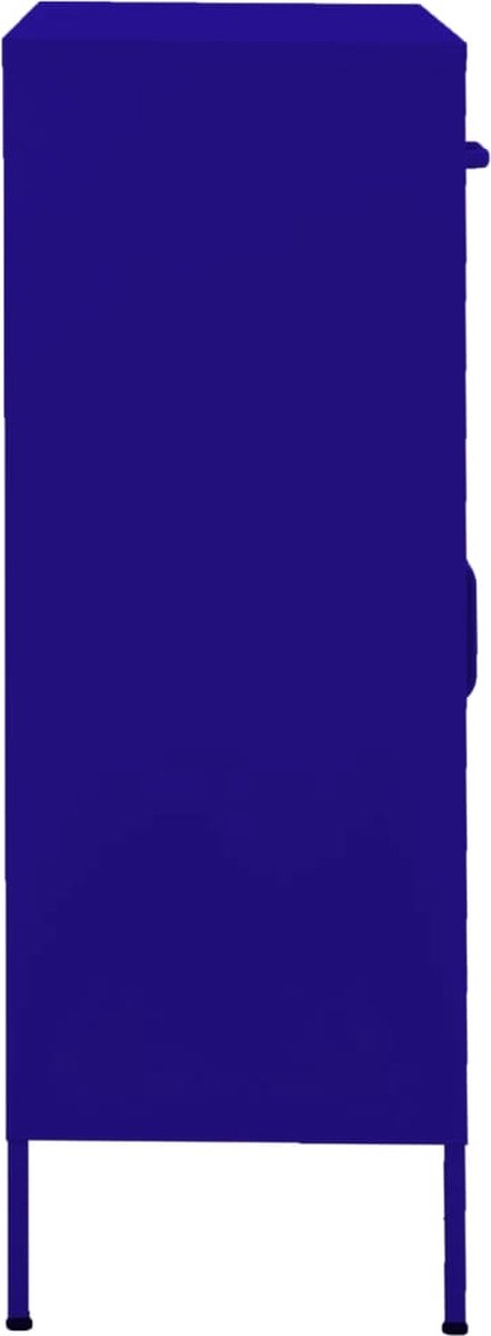 Vidaxl Opbergkast 80x35x101,5 Cm Staal Marine - Blauw