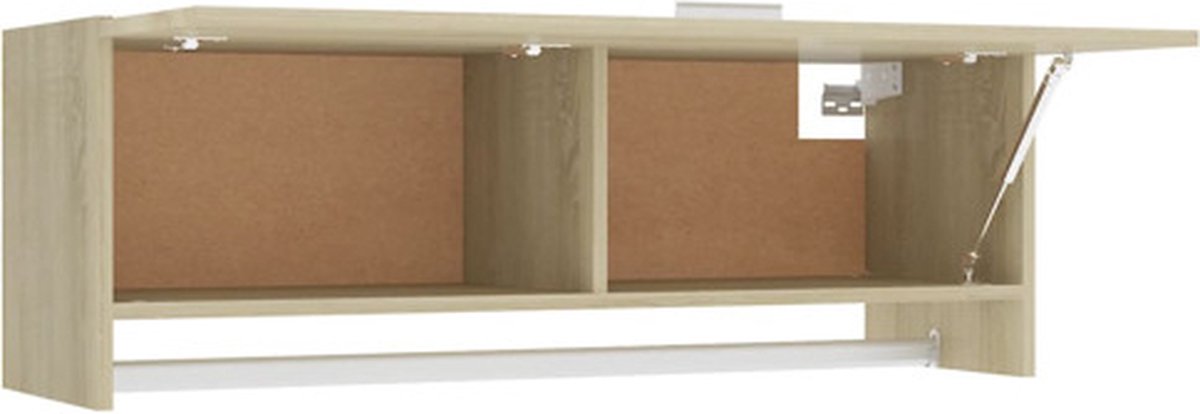 Vidaxl Kledingkast 100x32,5x35 Cm Spaanplaat Sonoma Eikenkleurig - Bruin