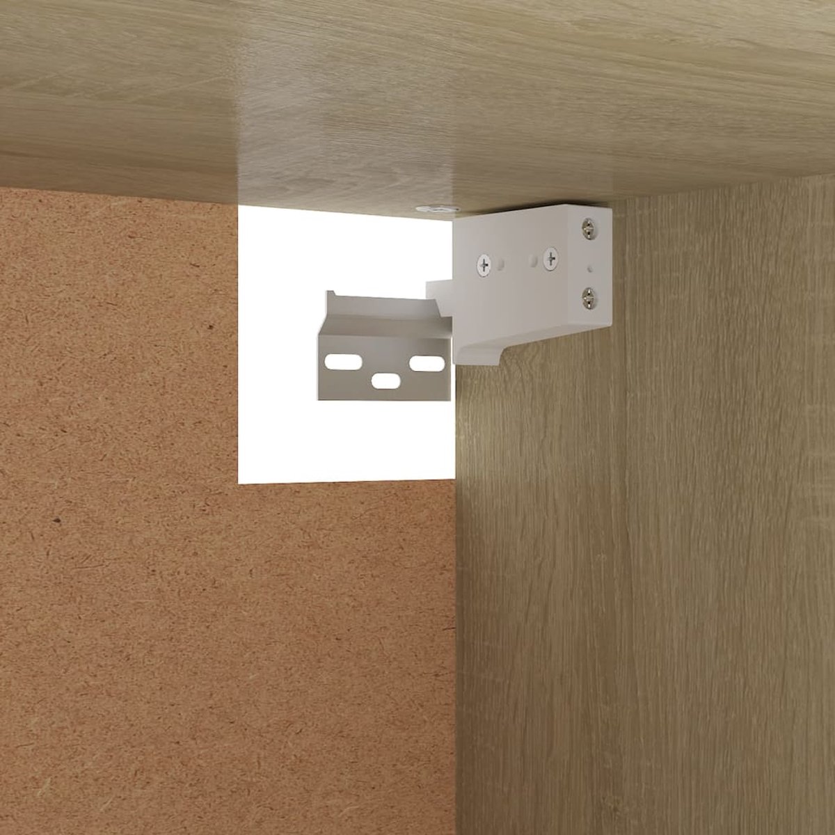 Vidaxl Kledingkast 100x32,5x35 Cm Spaanplaat Sonoma Eikenkleurig - Bruin