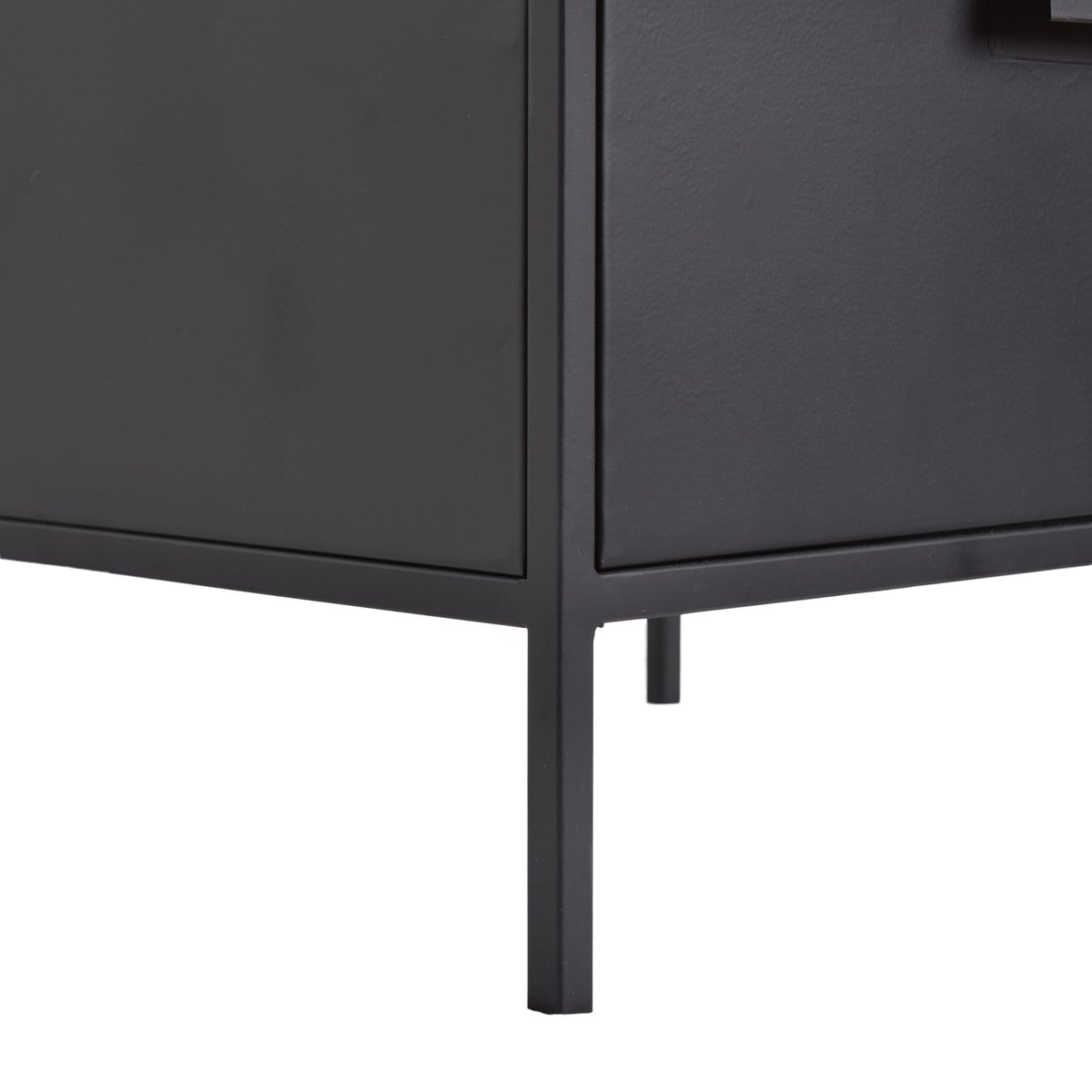 Loft42 Vida Industrieel Nachtkastje Met 2 Lades - Metaal 50x40x35 - Zwart