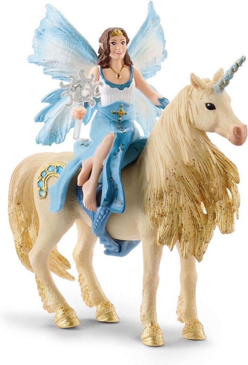 Schleich Eyela Riding On Golden Unicorn