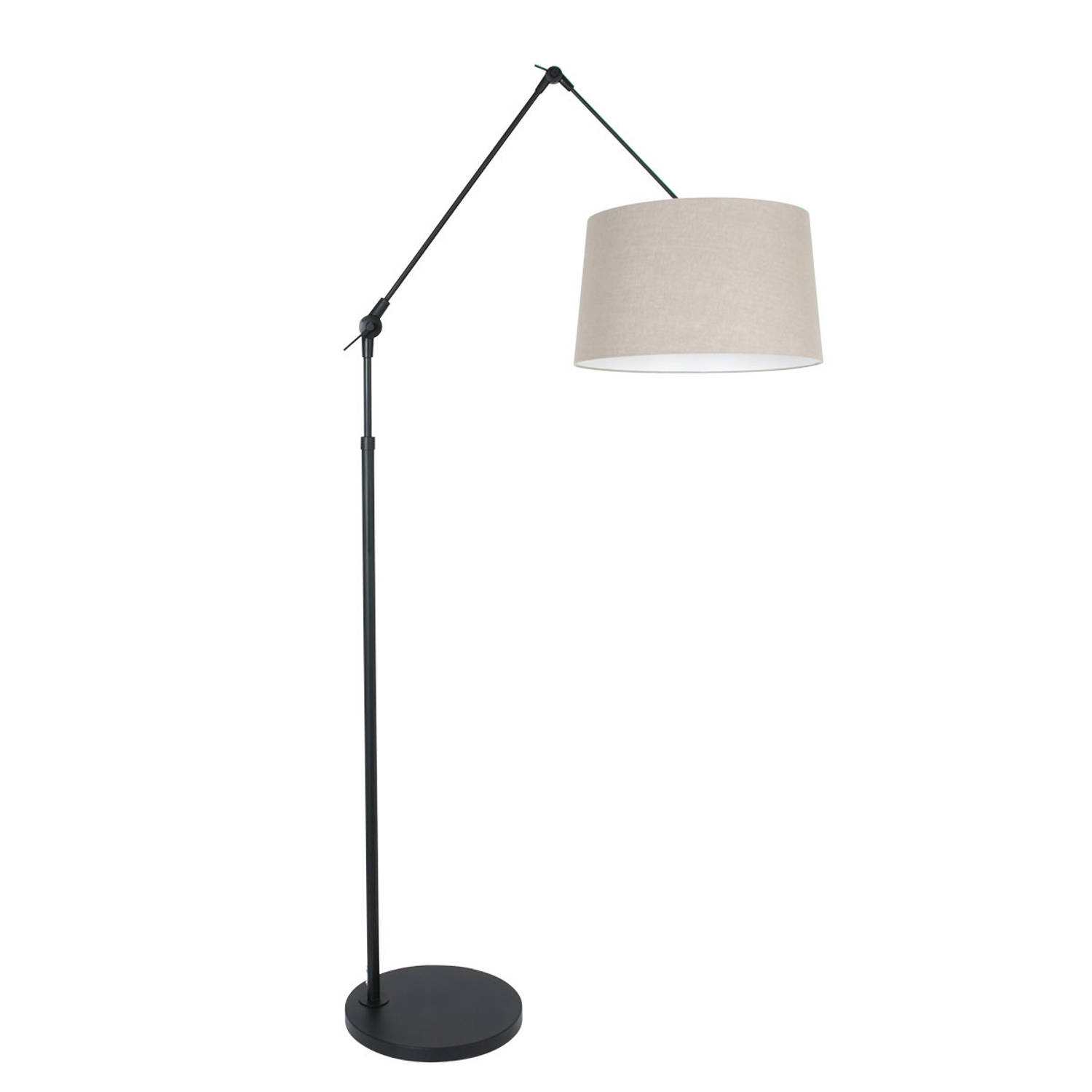 Steinhauer Vloerlamp Prestige Chic 8185 Kap Linnen Grijs - Zwart