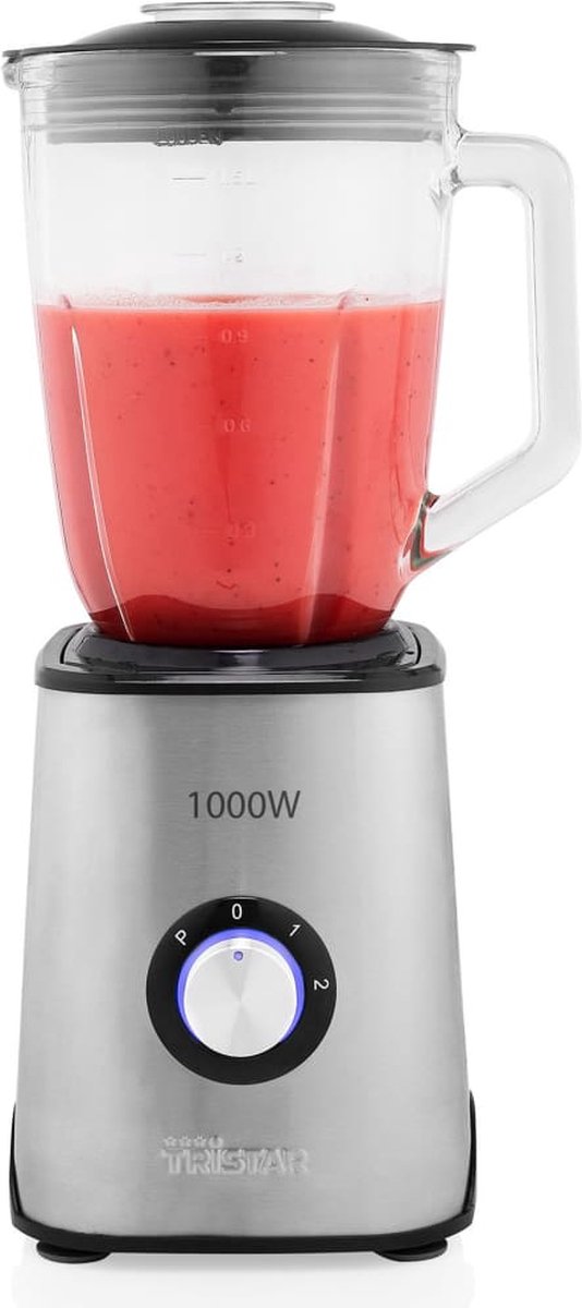 Tristar - Bl-4471 - Blender Glazen Kan 1.5l - 1000 Watt - Grijs