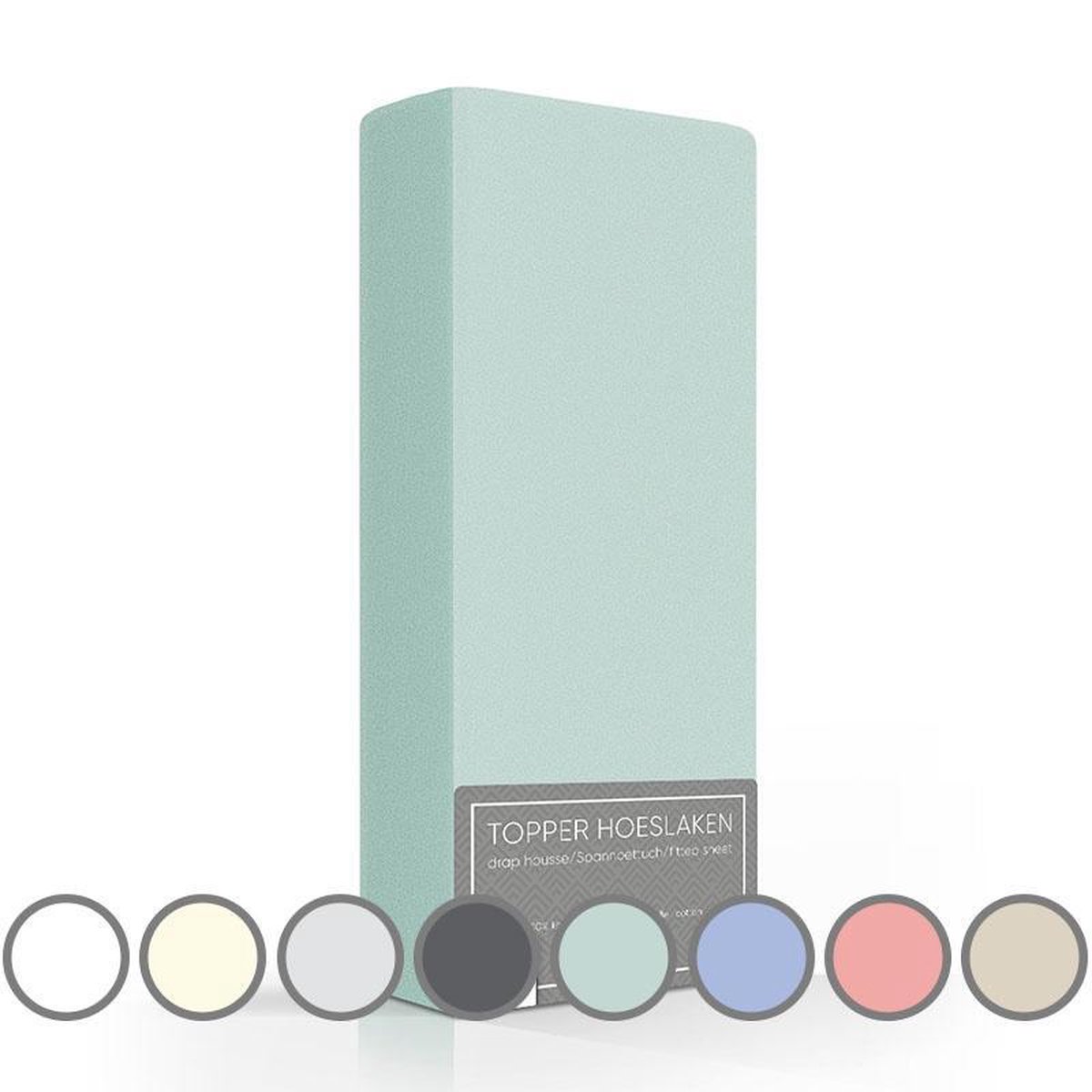 Romanette Hoeslaken Topper Double Jersey Blossum-140/150 X 200/210/220 Cm - Roze