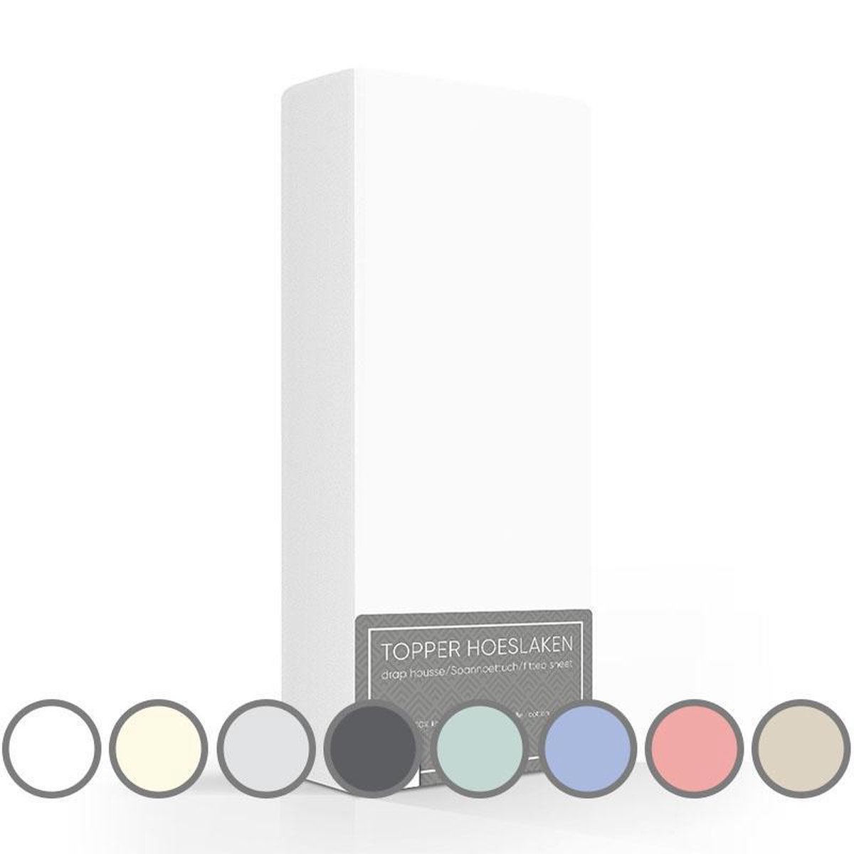 Romanette Hoeslaken Topper Double Jersey Blossum-140/150 X 200/210/220 Cm - Roze