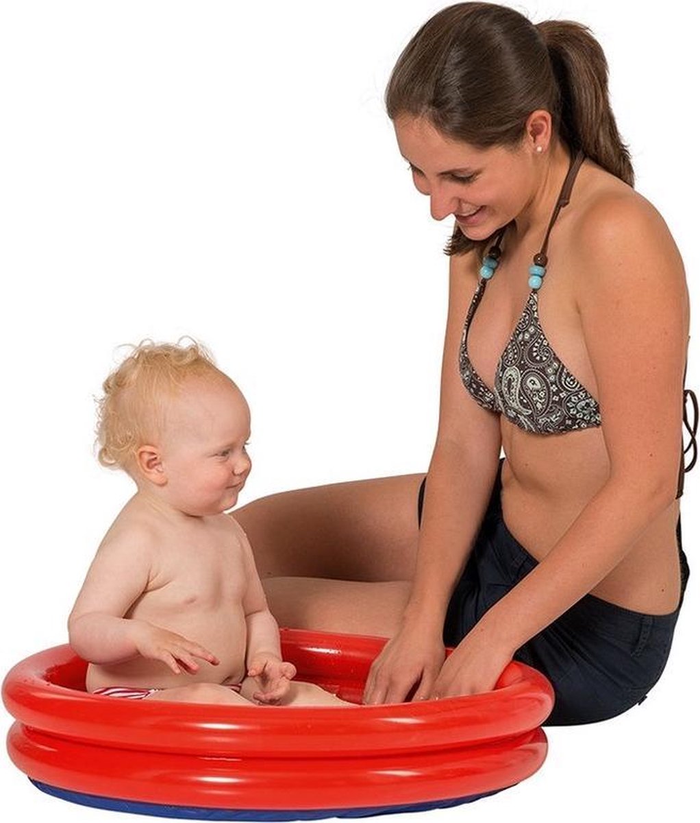 Rood/blauw Rond Opblaasbaar Baby Zwembad 60 Cm - Opblaaszwembaden