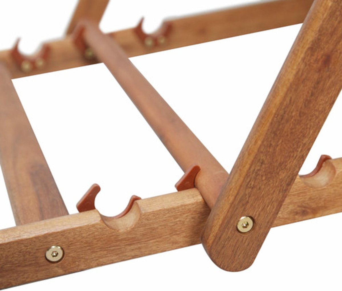 Vidaxl Strandstoel Inklapbaar Stof En Houten Frame - Rood