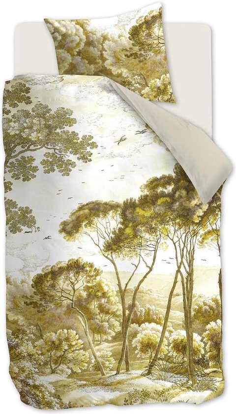 Beddinghouse Italia Dekbedovertrek - 1-persoons (140x200/220 Cm + 1 Sloop) - Katoen Satijn - Yellow - Geel