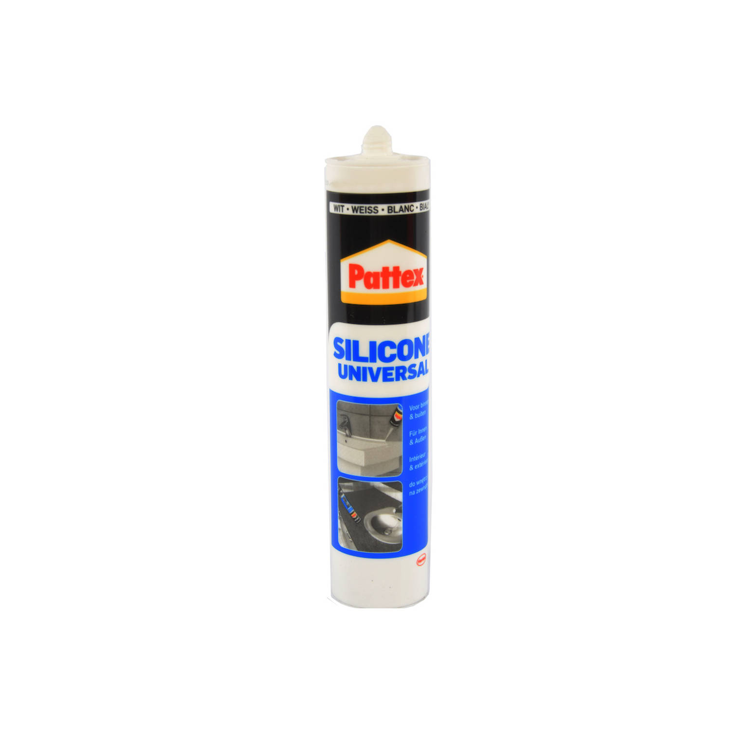 Pattex Siliconenkit Sanitair Koker - Wit - 300 Ml - Siliconenkit - Water Bestendig